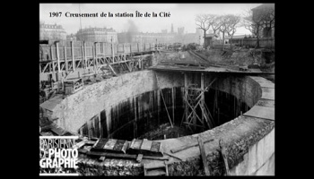 Construction du métro à Paris